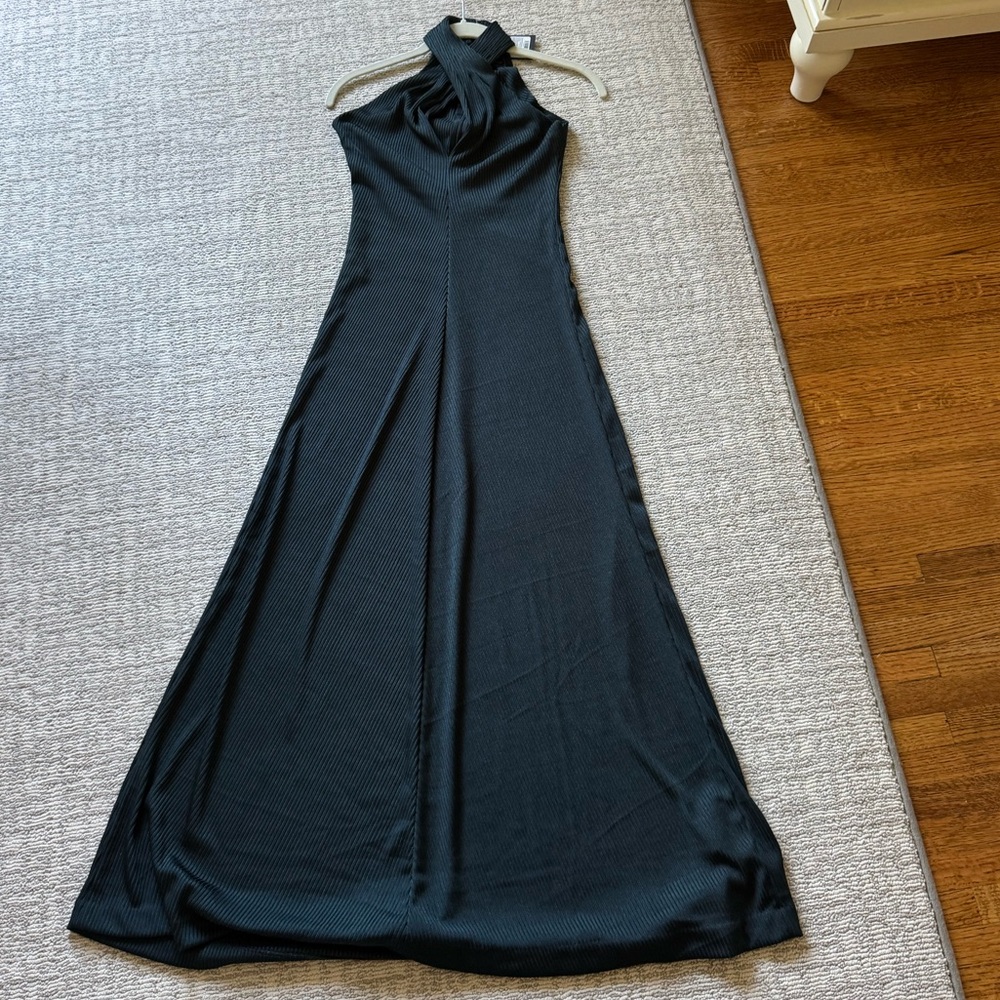 Club Monaco High Neck Dre Robe Dress in Green XS